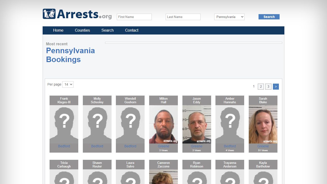 Pennsylvania Arrests and Inmate Search